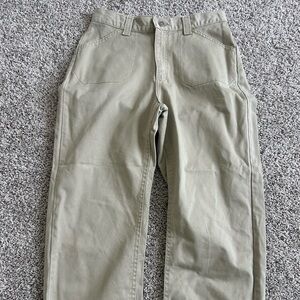 Lee Riveted Y2K Workwear Pants Women’s 10 Khaki Straight Leg Utility Vintage